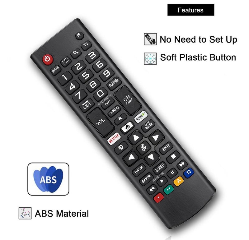BOMAZ Replacement Remote Control for LG Smart LED TV 43LV340C 49UJ6200 49UJ6200-UA 49UJ6300 49UJ6300-UA 65UK6090 UK6090PUA 65UJ6200 65UJ6200-UA Universal for LG TV Remote - Image 3